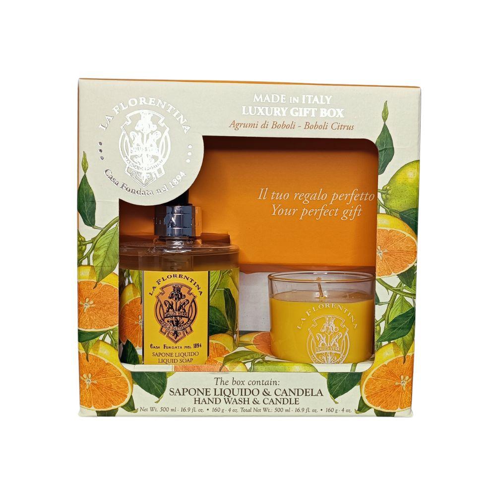 La Florentina Kit Bell Relax Citrus Sabonete Líquido + Vela Aromática