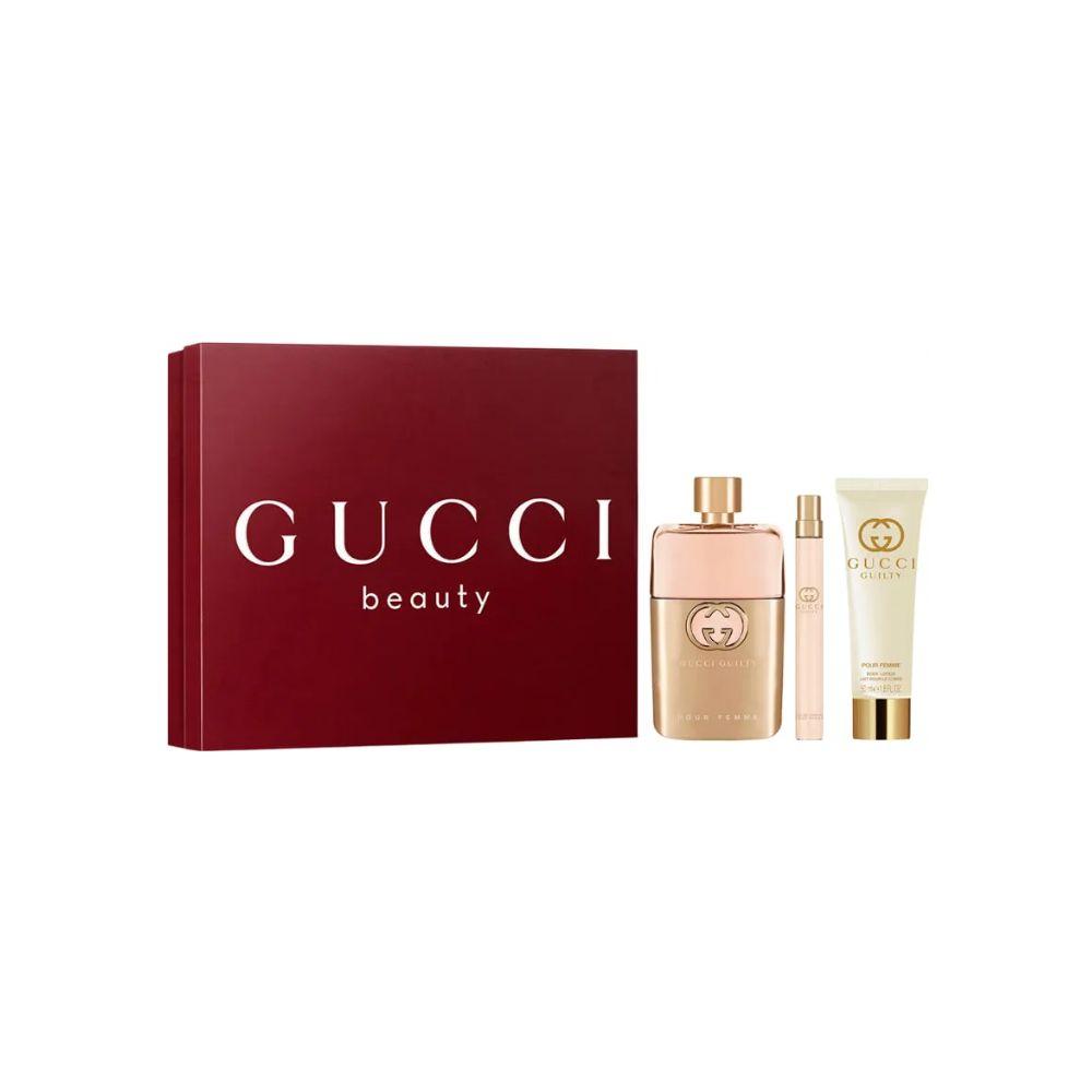 Gucci Guilty Kit Pour Femme Eau de Parfum Feminino + Travel Size + Body Lotion