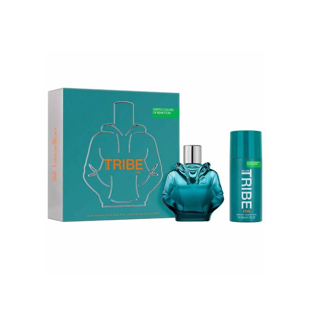 Benetton Kit Tribe Cool Eau de Toilette Masculino + Desodorante