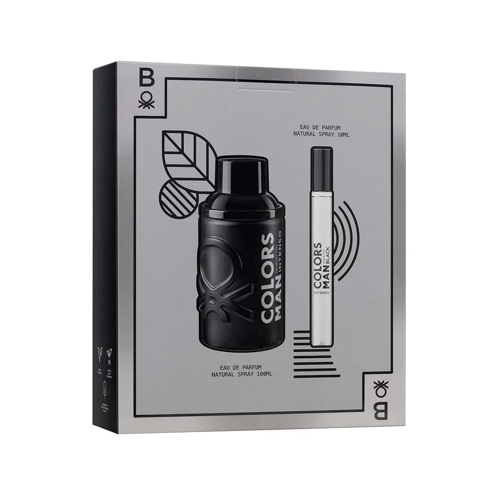 Benetton Kit Colors Black Intense Eau de Parfum Masculino + Travel Size