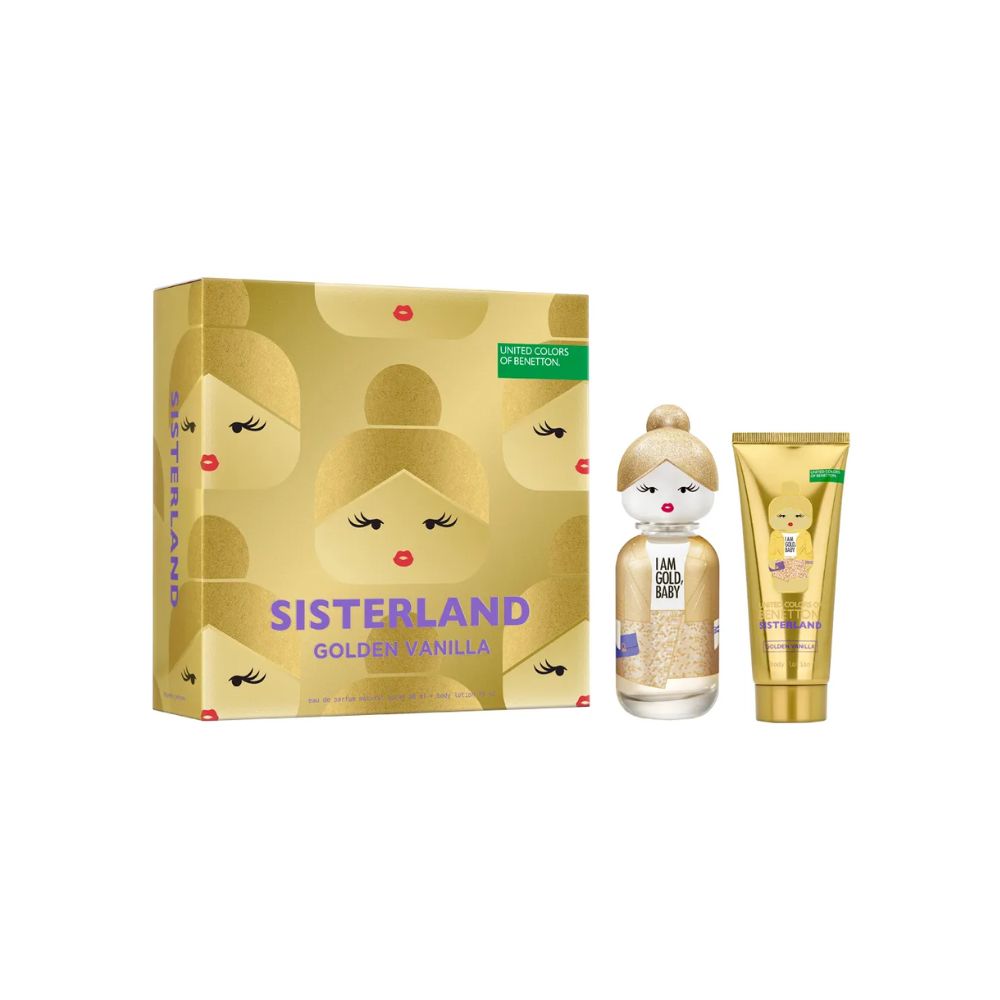 Benetton Kit Sisterland Golden Vanilla Eau de Parfum Feminino + Body Lotion
