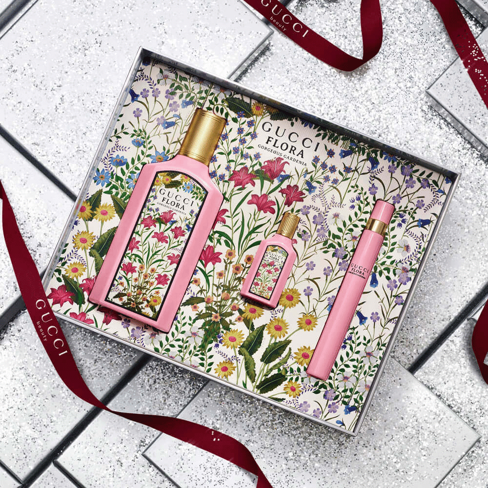 Gucci Kit Flora Gardenia Eau de Parfum Feminino + Travel Size + Miniatura