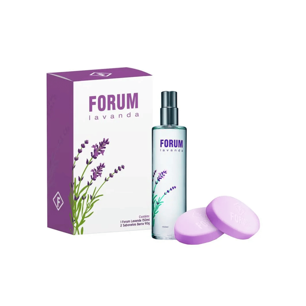 Fórum Kit Lavanda Deo Colônia Feminino + 2 Sabonetes