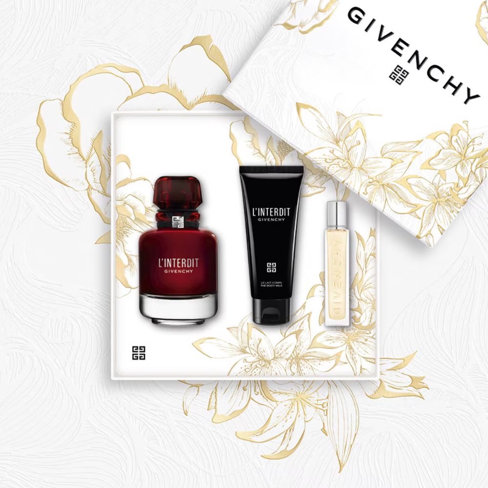 Givenchy Kit L'Interdit Rouge Eau de Parfum Feminino + Body Lotion + Travel Size