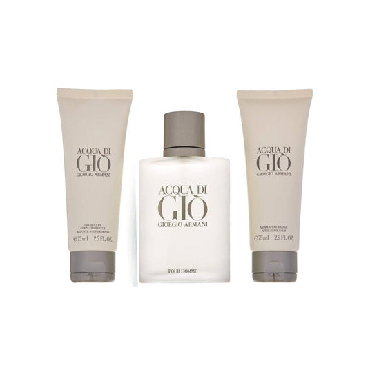 Giorgio Armani Kit Acqua Di Giò Eau de Toilette Masculino + After Shave + Gel Douche