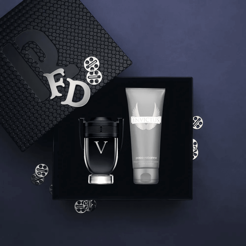 Paco Rabanne Kit Invictus Victory Eau De Parfum+Shampoing Corps Et Cheveux Masculino