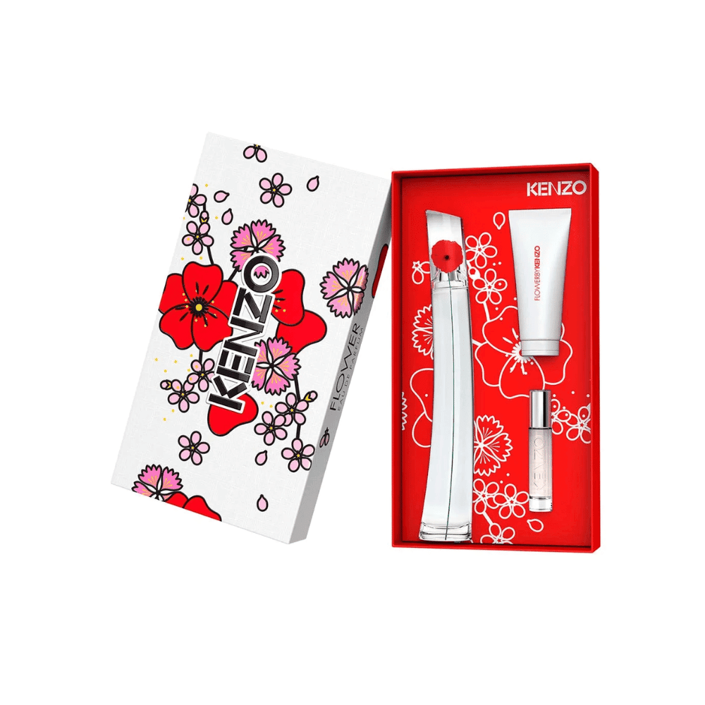 Kenzo Kit Flower By Kenzo Eau de Parfum Feminino + Body Lotion + Travel Size