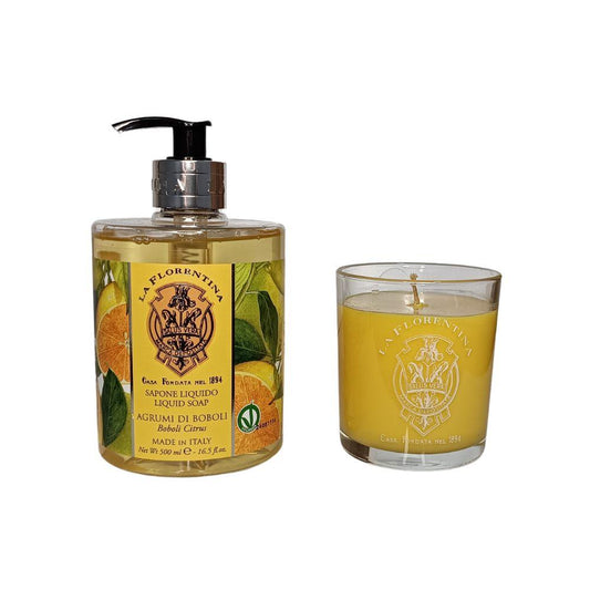 La Florentina Kit Bell Relax Citrus Sabonete Líquido + Vela Aromática