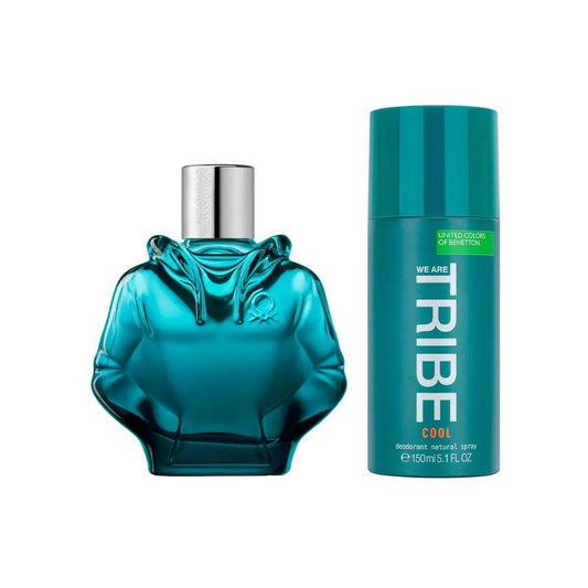 Benetton Kit Tribe Cool Eau de Toilette Masculino + Desodorante