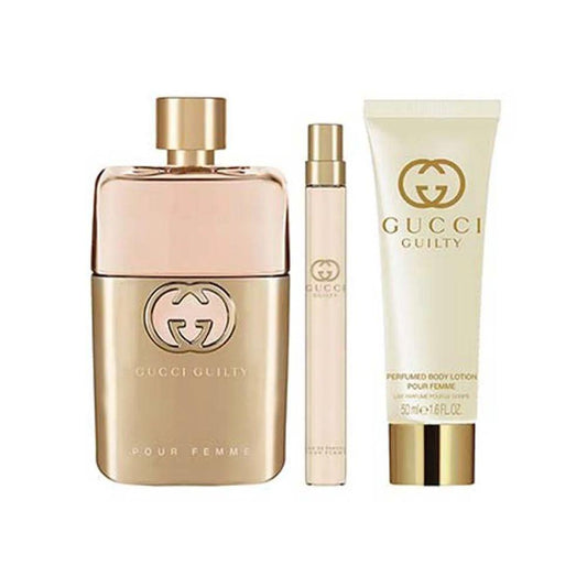 Gucci Guilty Kit Pour Femme Eau de Parfum Feminino + Travel Size + Body Lotion