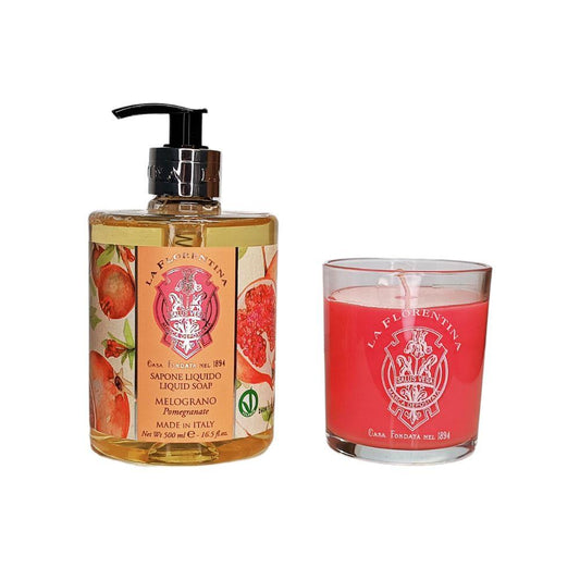 La Florentina Kit Bell Relax Pomegranate Sabonete Líquido + Vela Aromática
