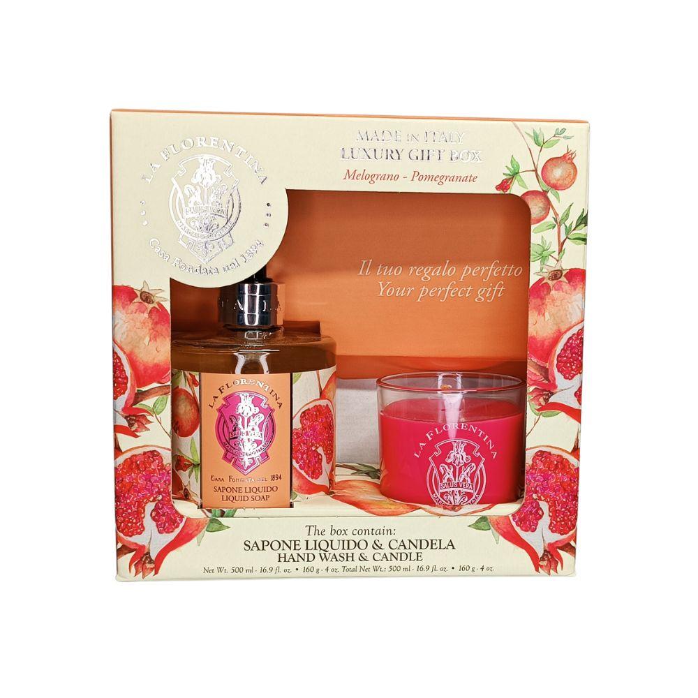 La Florentina Kit Bell Relax Pomegranate Sabonete Líquido + Vela Aromática