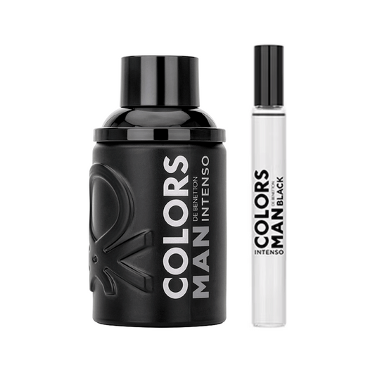 Benetton Kit Colors Black Intense Eau de Parfum Masculino + Travel Size
