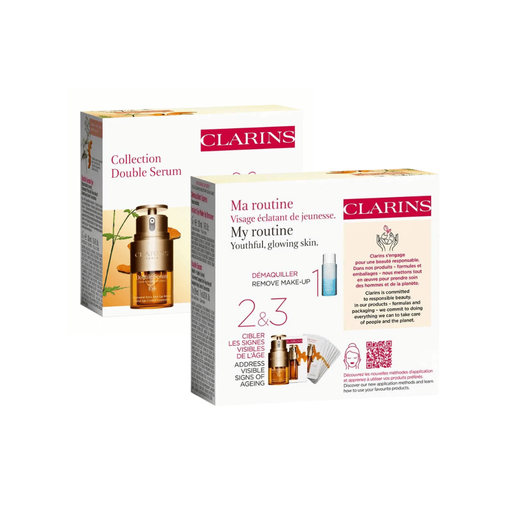 Clarins Kit Double Serum - Sérum para os Olhos + Demaquilante + Sérum Facial