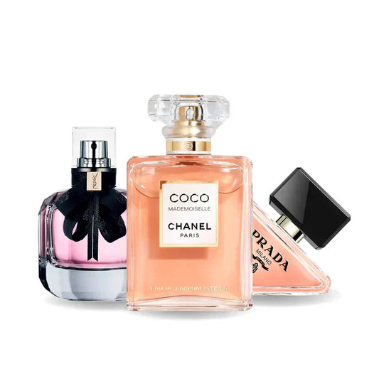 BLACK FRIDAY: Combo de 3 Perfumes Prada PARADOXE, COCO MADEMOISELLE e MON PARIS 100ml