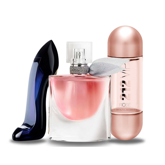 BLACK FRIDAY: Combo de 3 Perfumes Carolina Herrera GOOD GIRL, Lancôme LA VIE EST BELLE e Carolina Herrera 212 VIP ROSÉ 100ml
