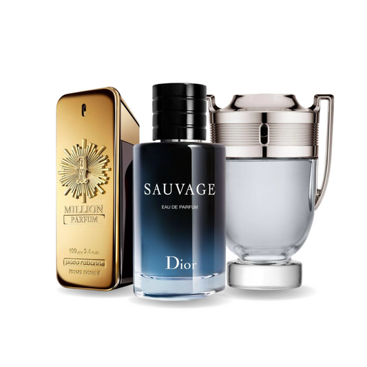 BLACK FRIDAY: Combo de 3 Perfumes Paco Rabanne ONE MILLION, Dior SAUVAGE e Paco Rabanne INVICTUS 100ml