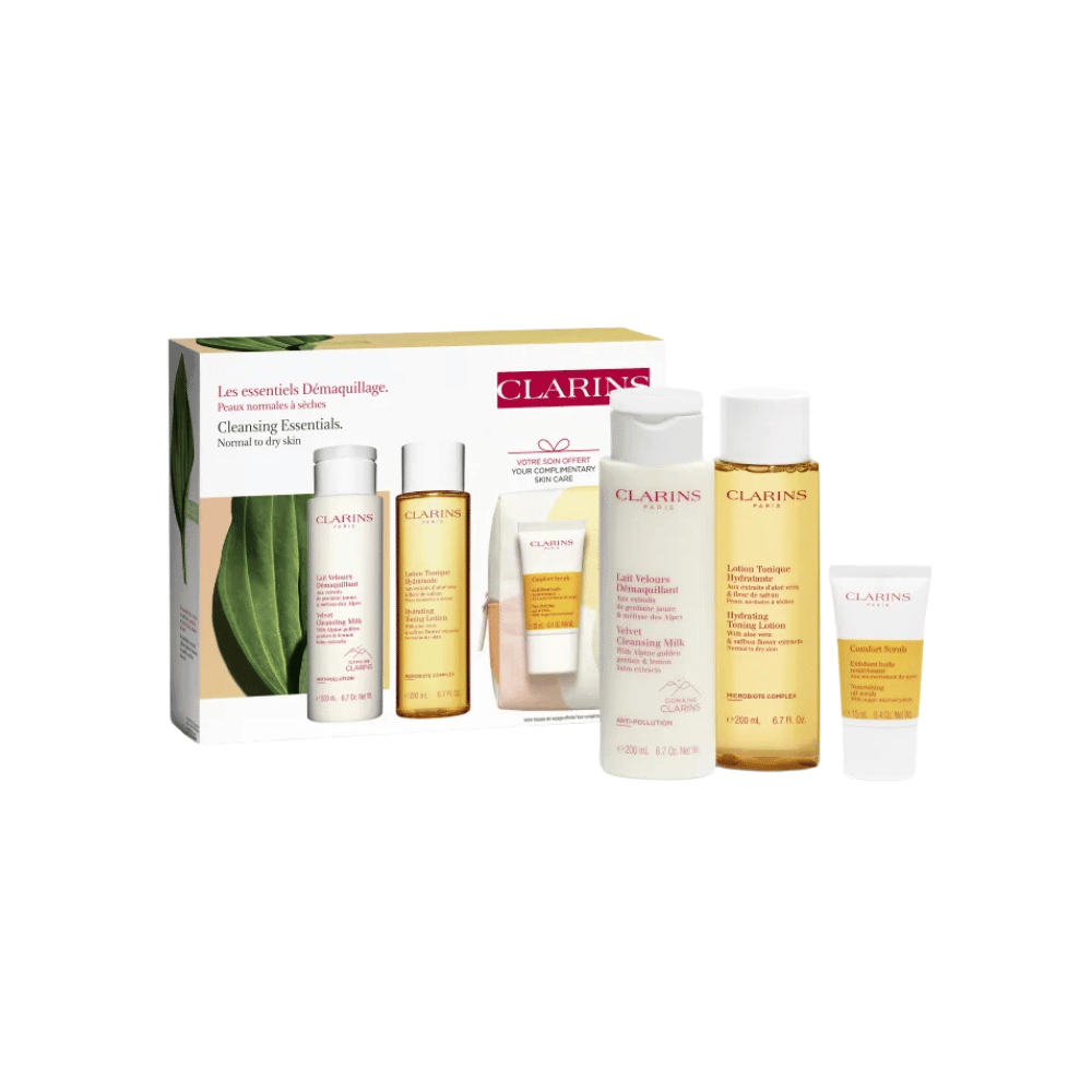 Clarins Kit Limpeza de Pele Cleansing Essentials - Pele Normal à Seca