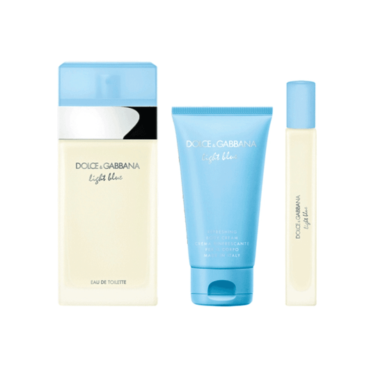 Dolce & Gabbana Kit Light Blue Her Eau de Toilette 100ml + Body Cream 50ml + Travel Size 10ml Feminino